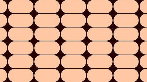 Scandinavische retro vormen Abstractie in perzik