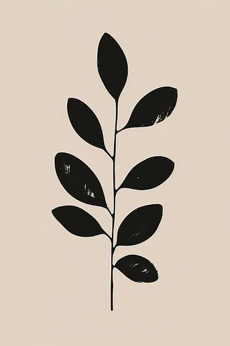 Ein minimalistisches Design mit einer abstrakten Blattform