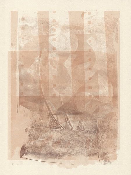Abstract organic shapes in soft coral brown by Dina Dankers