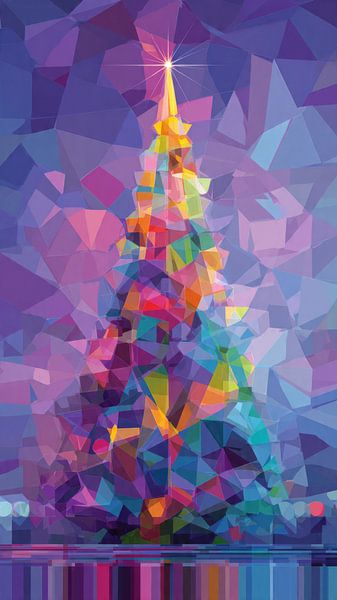 abstract christmas tree by hisam colours