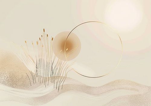 Bauhaus Japandi Abstrait | Abstrait moderne