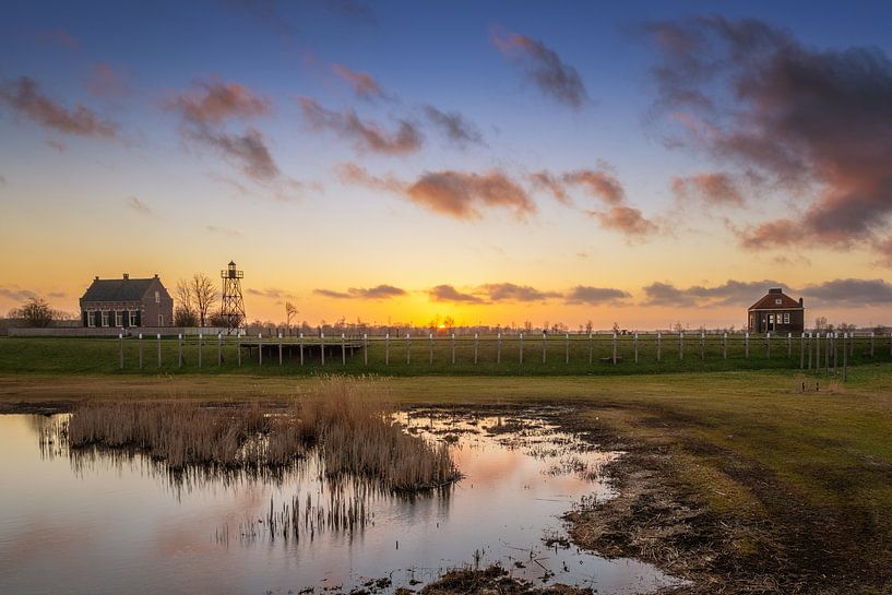 Schokland Sunset van Bart Hendrix