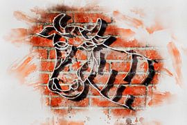 Mooooooooederday (watercolor, mixed media) by Art by Jeronimo