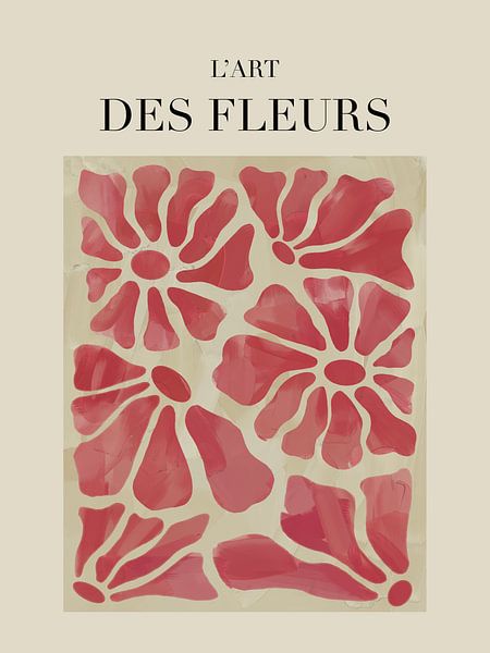 l'Art des Fleurs, tekening met tekst van Hella Maas