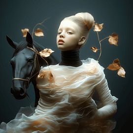 Horse girl by Ton Kuijpers