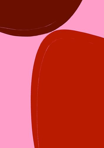 Formes rouges incurvées