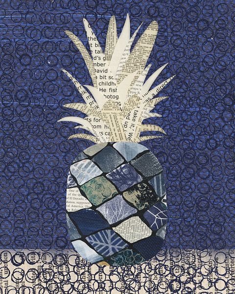 Blaue Ananas von Aribombari - Ariane Nijssen auf ArtFrame, Leinwand, Poster  und mehr | Art Heroes