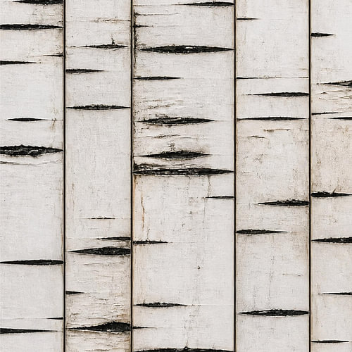 Abstraktes Birken-Raster – Nordic Minimalismus Wandbild