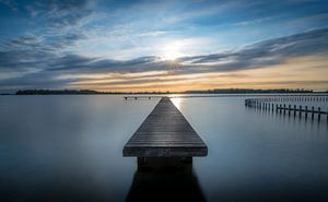 zonsondergang bij de steiger van Rob Bout