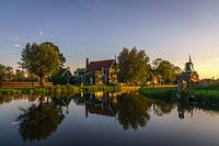 De Zaanse Schans tijdens het Blauw uurtje