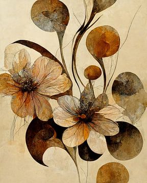 Bloemen bruin van Bert Nijholt