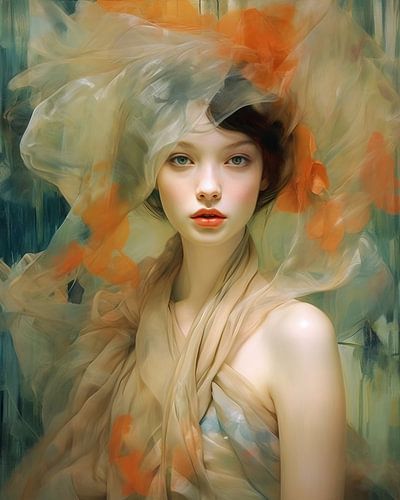 Portret in pastelkleuren "Ballerina"