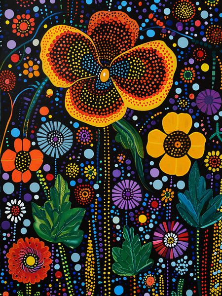 colorful wildflowers by haroulita
