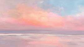 Blush Horizon bij zonsopgang van Mosaic Dialogue