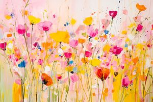 Fleurs sauvages, champ de fleurs
