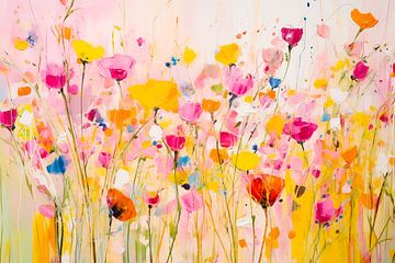 Wildflowers, Field of Flowers by Caroline Guerain