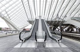 Escalators Liege Station by Arno Prijs