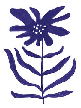 Böhmische Blume in Marineblau von Studio Allee