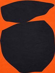 Organische geometrische abstracte kunst in aardetinten