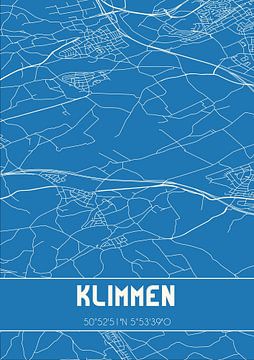 Blauwdruk | Landkaart | Klimmen (Limburg) van Rezona
