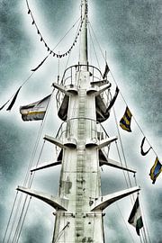 De mast van de SS Rotterdam. by Mariska Brouwenstijn