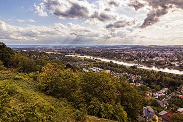 Elbe panorama van Rob Boon