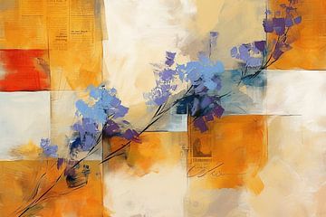 Abstract Bloemen van Abstract Schilderij