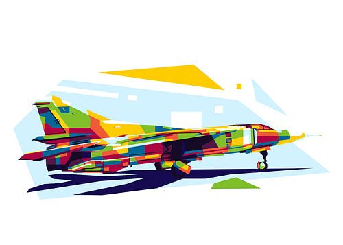 MiG-23 in WPAP Illustration