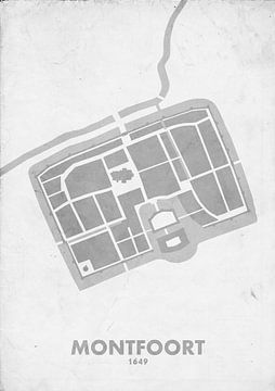 Carte de la ville de Montfoort 1649 sur STADSKAART