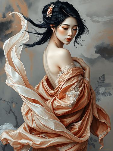 De Japanse schoonheid geisha