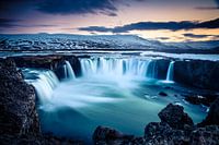 Godafoss, Iceland at sunset