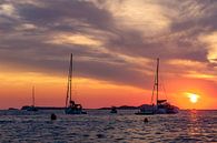 Sonnenuntergang Cafe del Mar Ibiza von Richard van der Woude Miniaturansicht