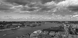 Panorama des westlichen Hafengebiets von Amsterdam von Peter Bartelings