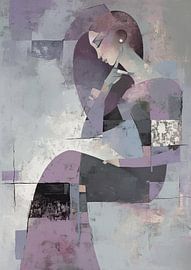 Women's portrait | Urban Solitude by Abstract Painting