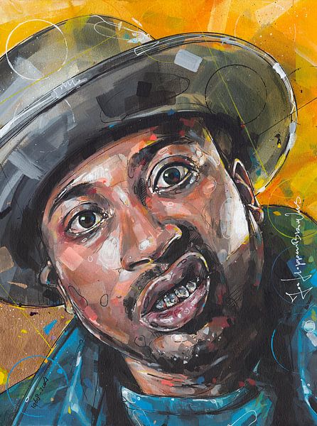 Old Dirty Bastard (Wu-tang clan) painting by Jos Hoppenbrouwers