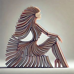 Women silhouette from books