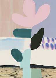 Quiet Blossom – Abstract floral shapes in soft colours by Henriette Visscher