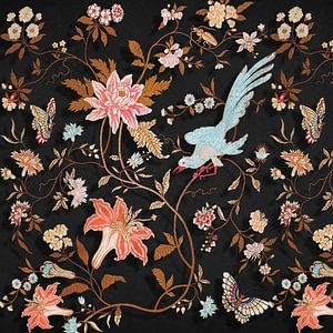 The Vintaged Wallpaper – Black von Marja van den Hurk