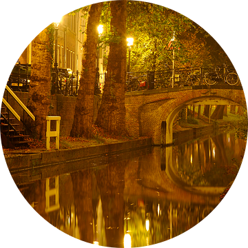 Nieuwegracht in Utrecht met Magdalenabrug van Donker Utrecht