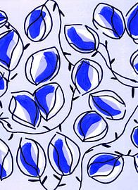 Biologische blauwe bladeren van Lori Ann Folz