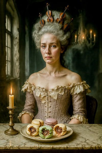 Madame Harmonie en de hartenkoekjes van Klaus Tesching - Art-AI