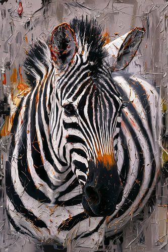 Zebra abstracte kunst met texturen