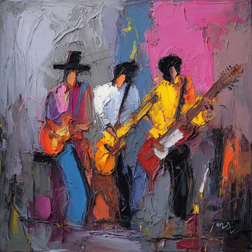 Abstracte Pop muzikanten