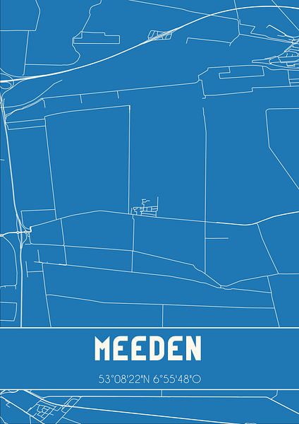 Blueprint | Map | Meeden (Groningen) by Prints of Place