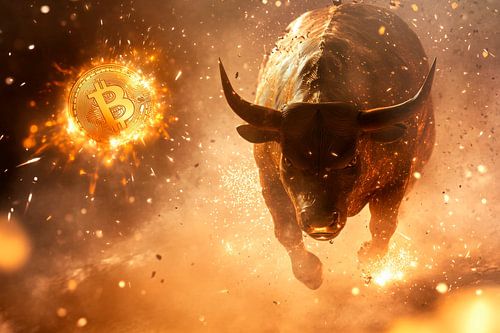 Stieren met Bitcoin - Dynamisch en krachtig
