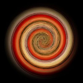 Faszinierende Farbspiralen auf Schwarz 04 / Spirale / Farbstrudel von Kerstin Franz