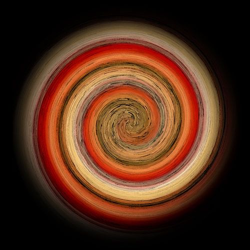 Fascinantes spirales colorées sur fond noir 04 / Spirale / Tourbillon de couleurs