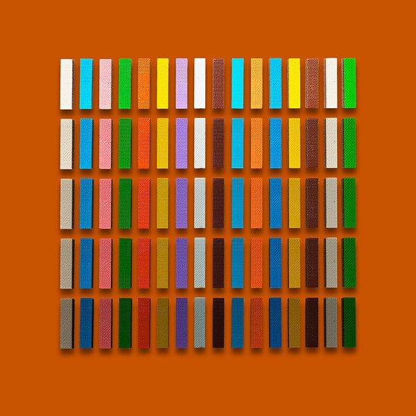 Minimalistische und farbenfrohe Collagekunst -1 von STUDIO MINIMAL ART