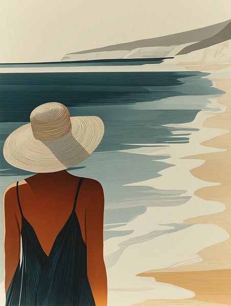 Woman on the beach by Bert Nijholt