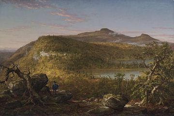 Thomas Cole-A View of the Two Lakes and Mountain House, Catskill Mountains, Morning